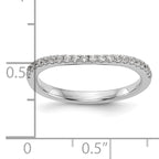 14k White Gold 1/5 carat Lab Grown Diamond VS/SI+ G+ Complete Wedding Band
