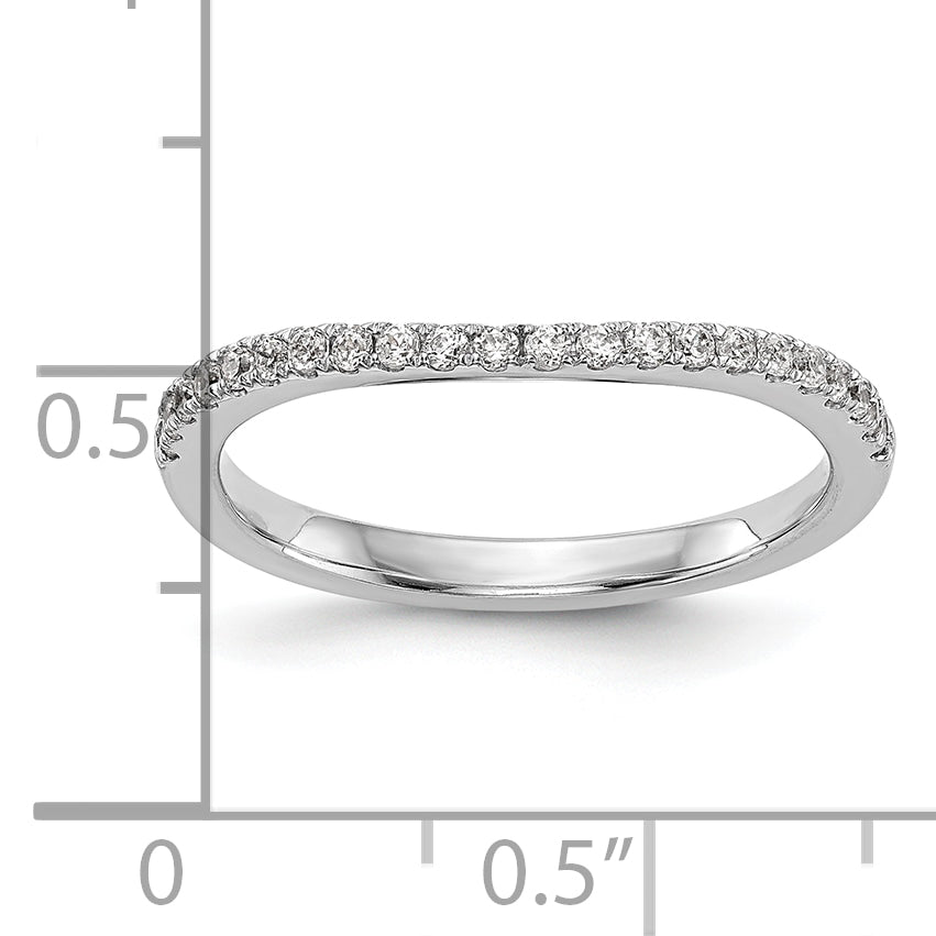 14k White Gold 1/5 carat Lab Grown Diamond VS/SI+ G+ Complete Wedding Band