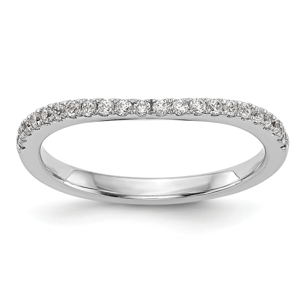 14k White Gold 1/5 carat Lab Grown Diamond VS/SI+ G+ Complete Wedding Band