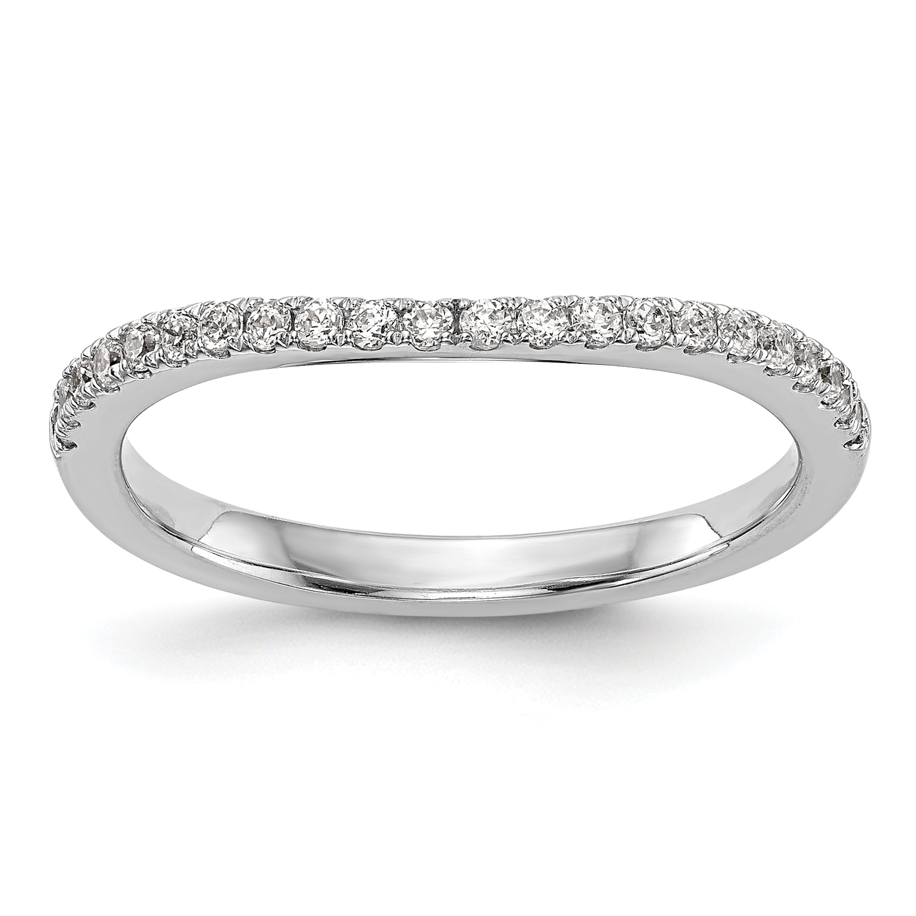 14k White Gold 1/5 carat Lab Grown Diamond VS/SI+ G+ Complete Wedding Band