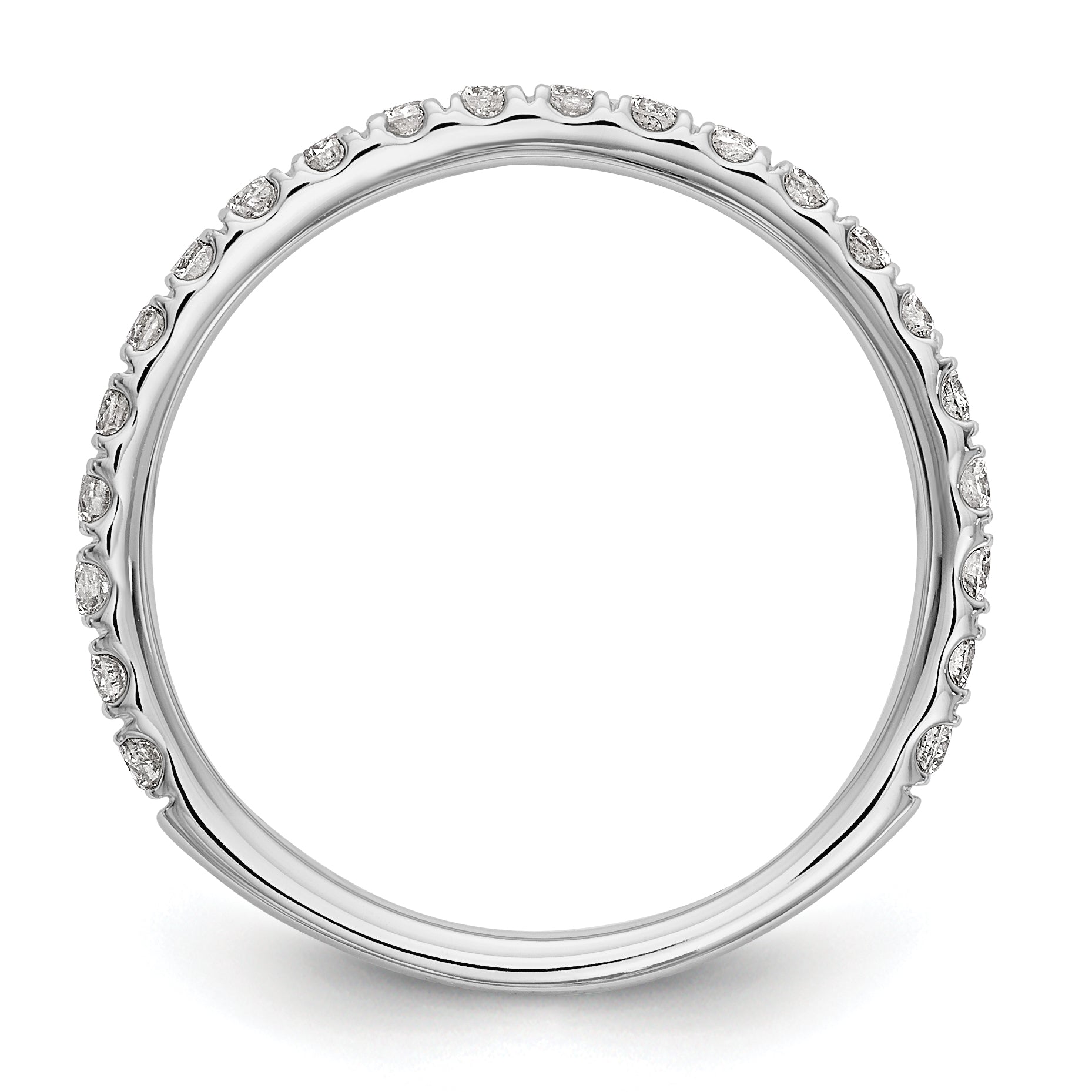 14k White Gold 3/8 carat Lab Grown Diamond VS/SI+ G+ Complete Wedding Band Secondary image
