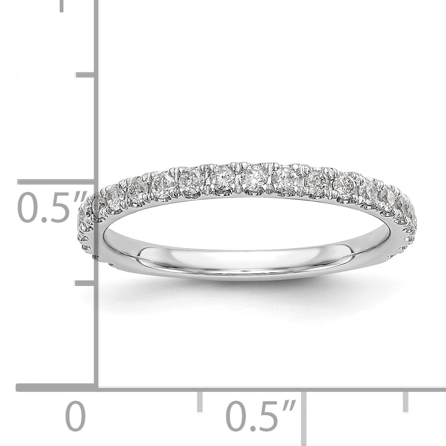 14k White Gold 3/8 carat Lab Grown Diamond VS/SI+ G+ Complete Wedding Band