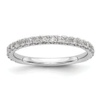 14k White Gold 3/8 carat Lab Grown Diamond VS/SI+ G+ Complete Wedding Band