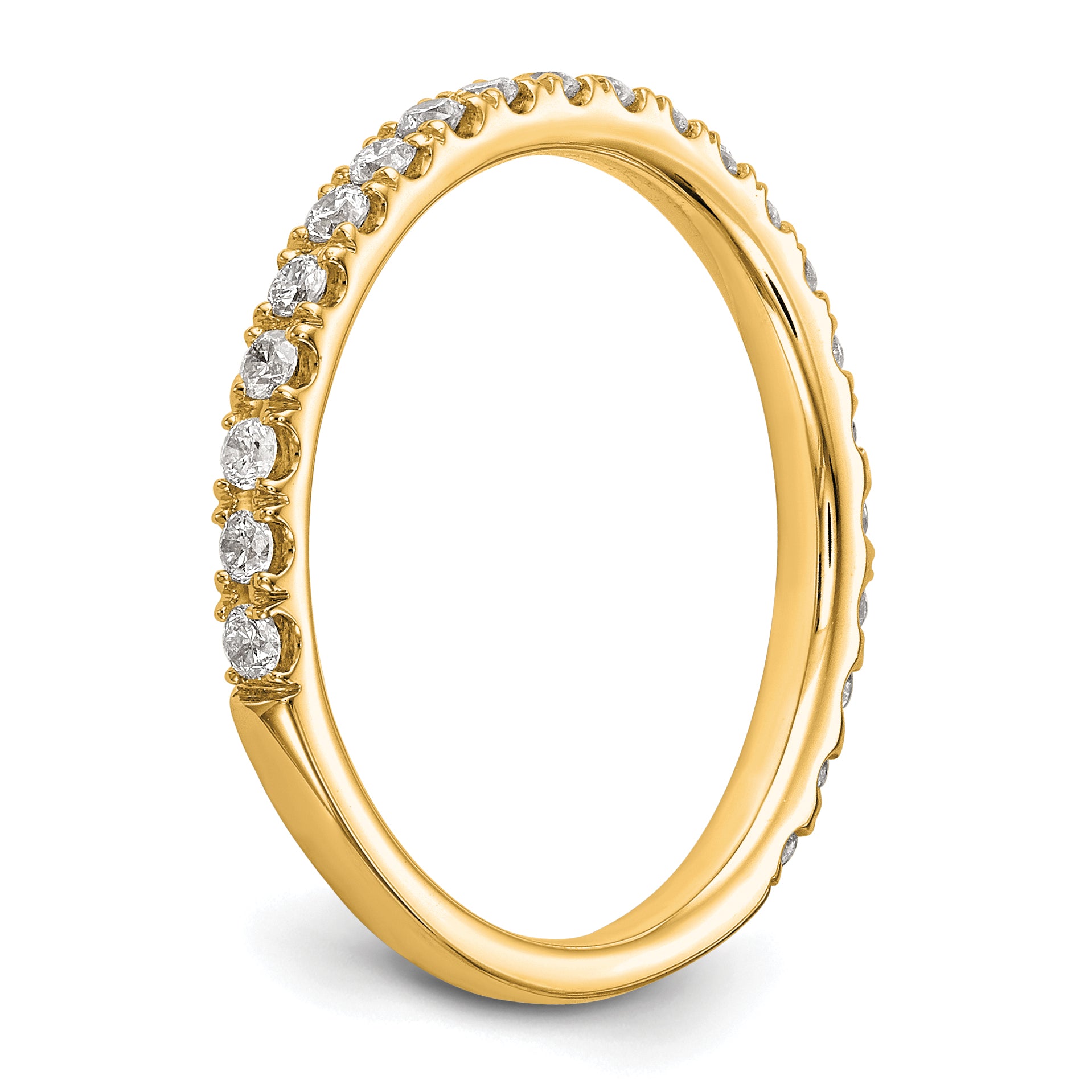 14k 3/8 carat Lab Grown Diamond VS/SI+ G+ Complete Wedding Band