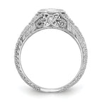 14k White Gold 1/5 carat Lab Grown Diamond VS/SI+ G+ Round Complete Shared Prong Engagement Ring