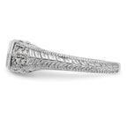 14k White Gold 1/5 carat Lab Grown Diamond VS/SI+ G+ Round Complete Shared Prong Engagement Ring
