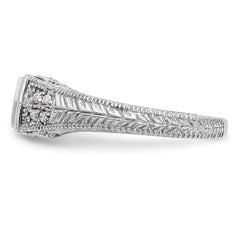 14k White Gold 1/5 carat Lab Grown Diamond VS/SI+ G+ Round Complete Shared Prong Engagement Ring