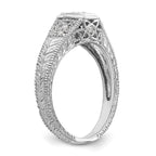 14k White Gold 1/5 carat Lab Grown Diamond VS/SI+ G+ Round Complete Shared Prong Engagement Ring