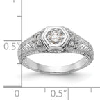 14k White Gold 1/5 carat Lab Grown Diamond VS/SI+ G+ Round Complete Shared Prong Engagement Ring