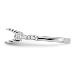 14k White Gold 1/6 carat Lab Grown Diamond VS/SI+ G+ Princess 3/4 carat center Semi Mount Engagement Ring
