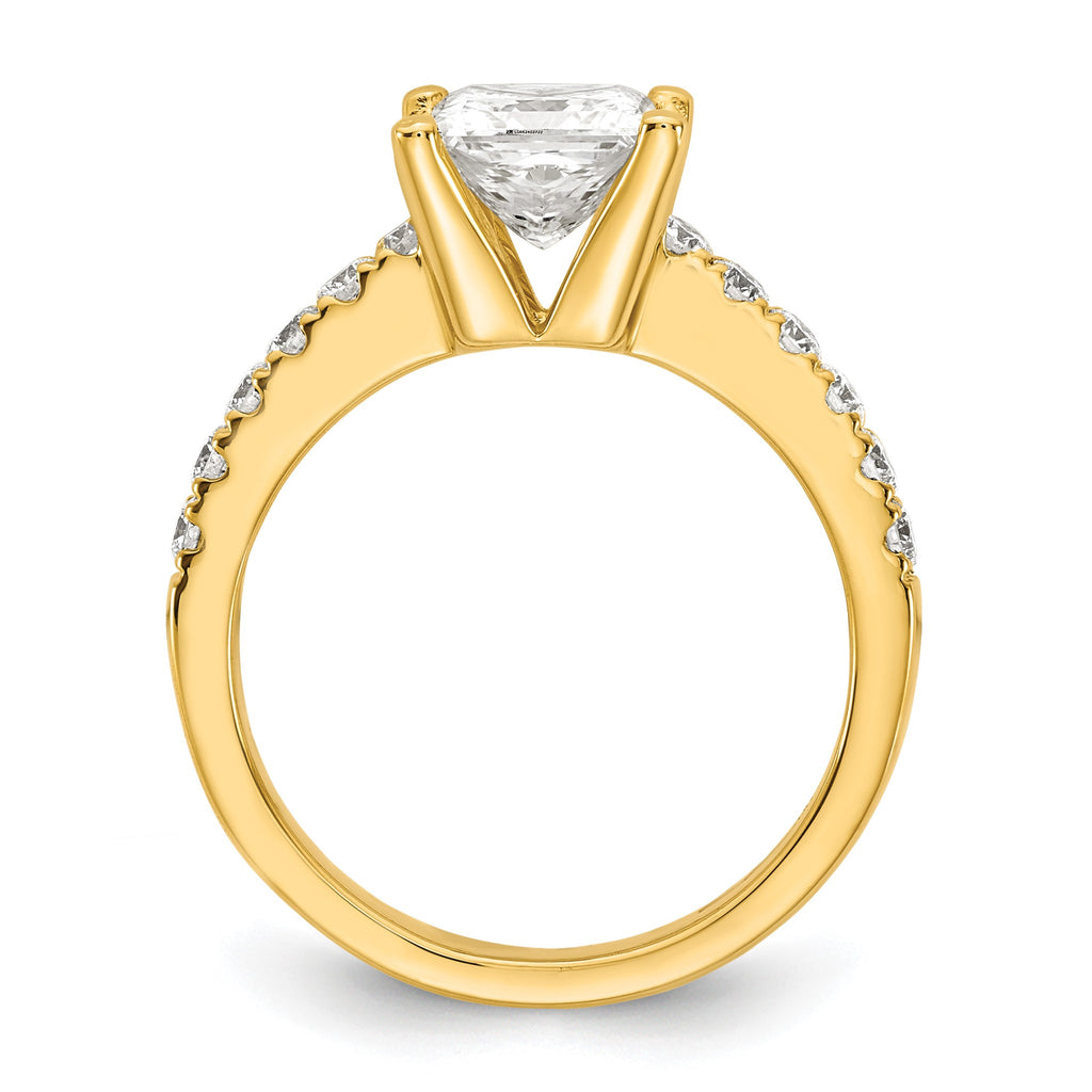 Certified Princess Lab-Grown Diamond Engagement Ring in 14K Yellow Gold (1 1/2 ct. tw.), Size 7 - Sophia Jewelers