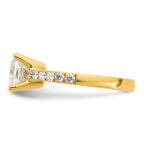 Certified Princess Lab-Grown Diamond Engagement Ring in 14K Yellow Gold (1 1/2 ct. tw.), Size 7 - Sophia Jewelers