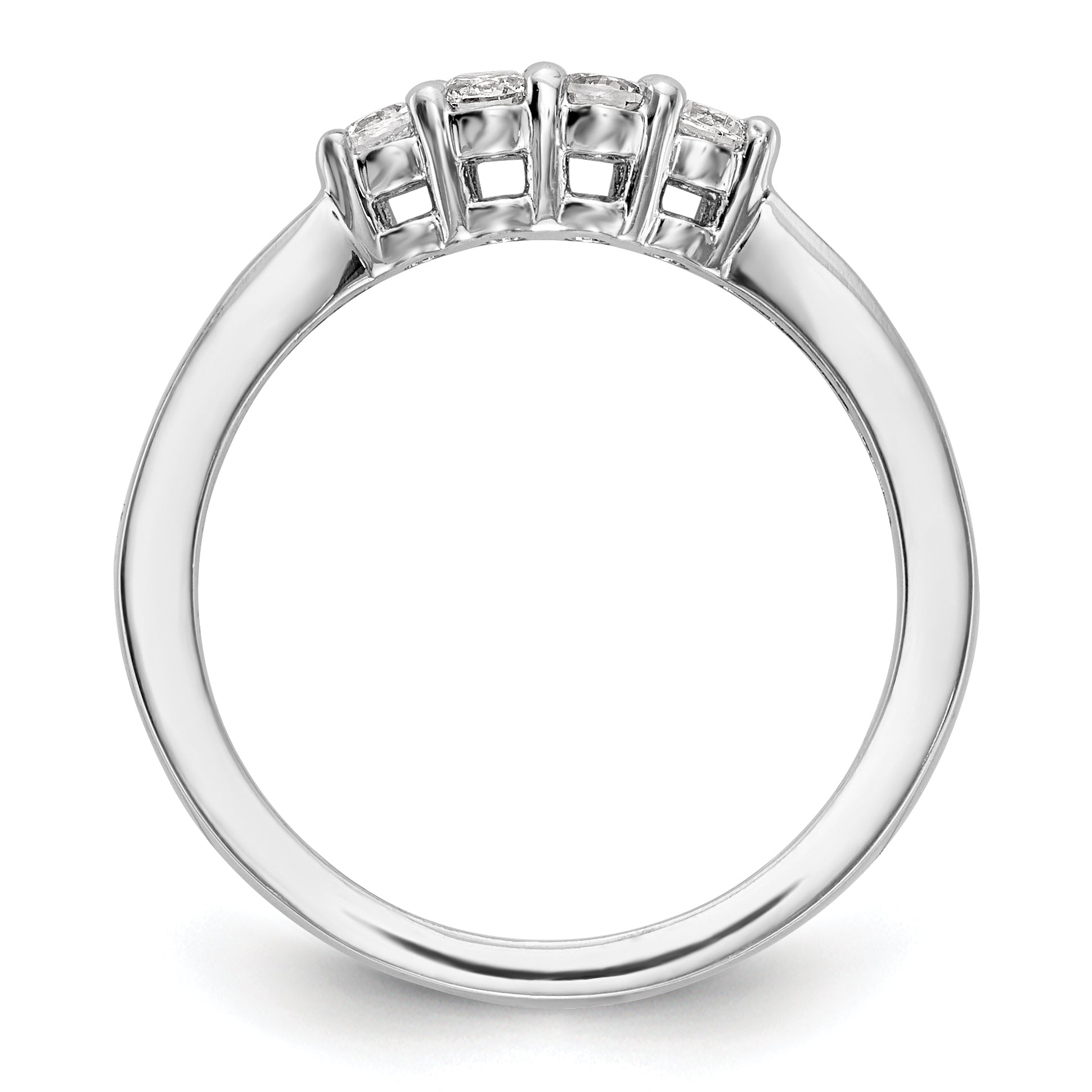 14k White Gold 1/2 carat Lab Grown Diamond VS/SI+ G+ Complete Wedding Band