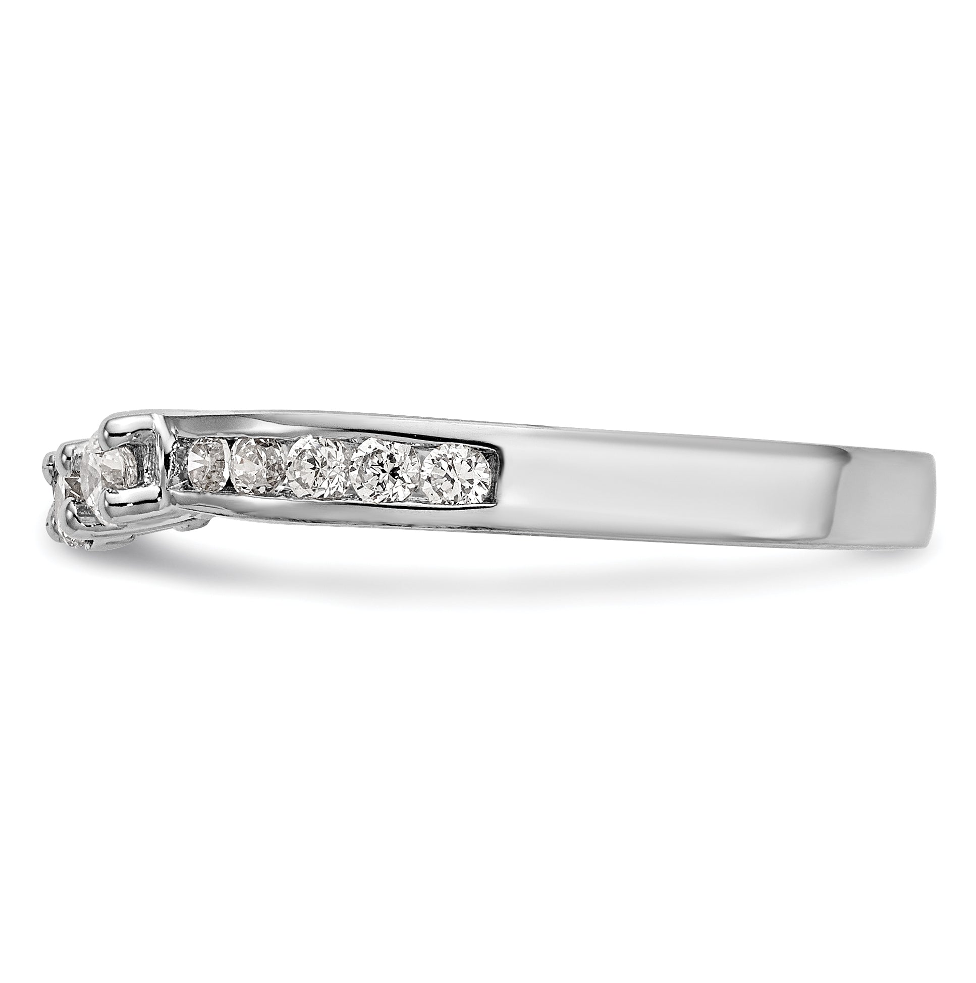 14k White Gold 1/2 carat Lab Grown Diamond VS/SI+ G+ Complete Wedding Band