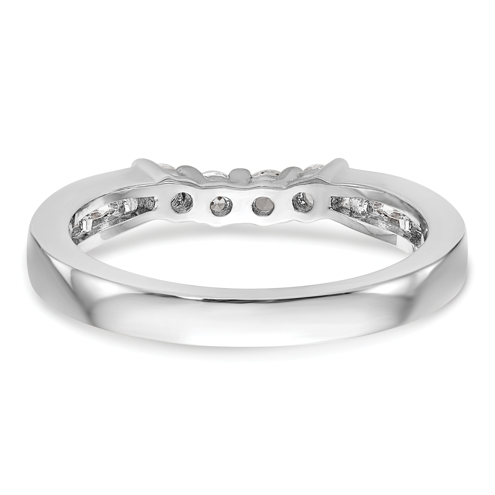 14k White Gold 1/2 carat Lab Grown Diamond VS/SI+ G+ Complete Wedding Band