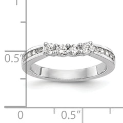 14k White Gold 1/2 carat Lab Grown Diamond VS/SI+ G+ Complete Wedding Band