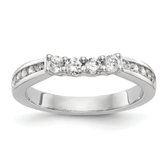 14k White Gold 1/2 carat Lab Grown Diamond VS/SI+ G+ Complete Wedding Band