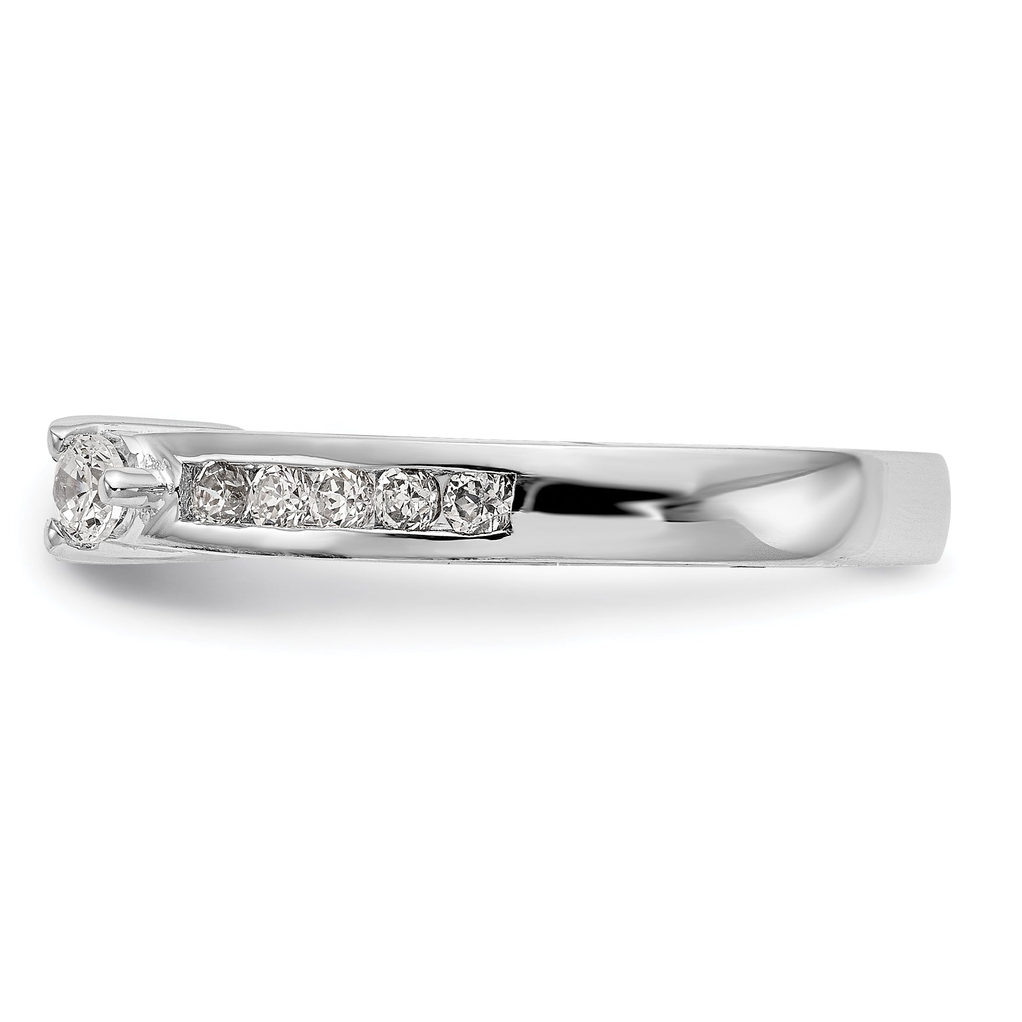 14k White Gold 1/2 carat Lab Grown Diamond VS/SI+ G+ Semi Mount Peg Set Engagement Ring