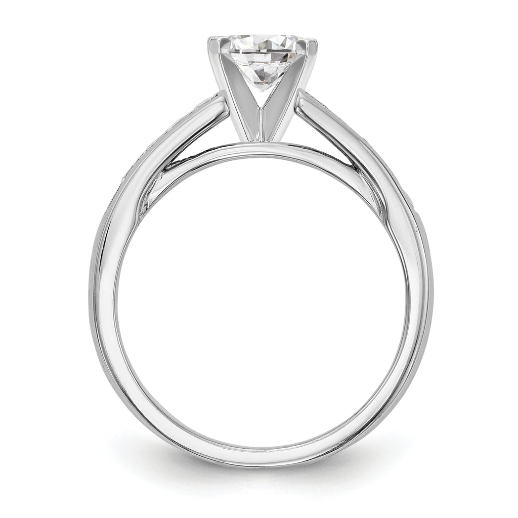 14k White Gold 1/5 carat Lab Grown Diamond VS/SI+ G+ Semi-Mount Pet Set Engagement Ring