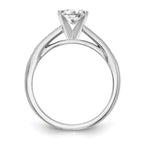 14k White Gold 1/5 carat Lab Grown Diamond VS/SI+ G+ Semi-Mount Pet Set Engagement Ring