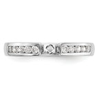 14k White Gold 1/5 carat Lab Grown Diamond VS/SI+ G+ Semi-Mount Pet Set Engagement Ring