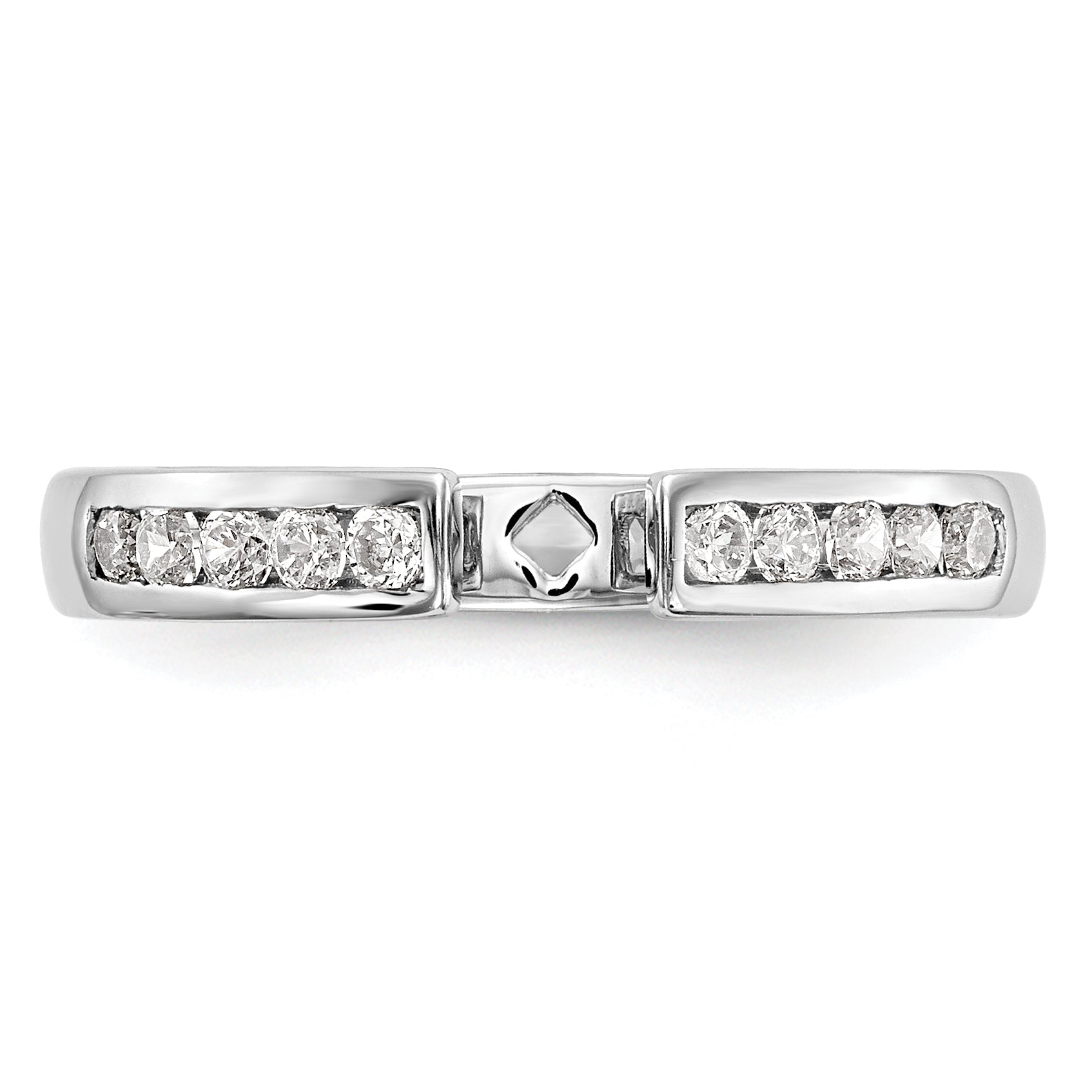 14k White Gold 1/5 carat Lab Grown Diamond VS/SI+ G+ Semi-Mount Pet Set Engagement Ring