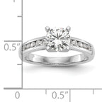 14k White Gold 1/5 carat Lab Grown Diamond VS/SI+ G+ Semi-Mount Pet Set Engagement Ring