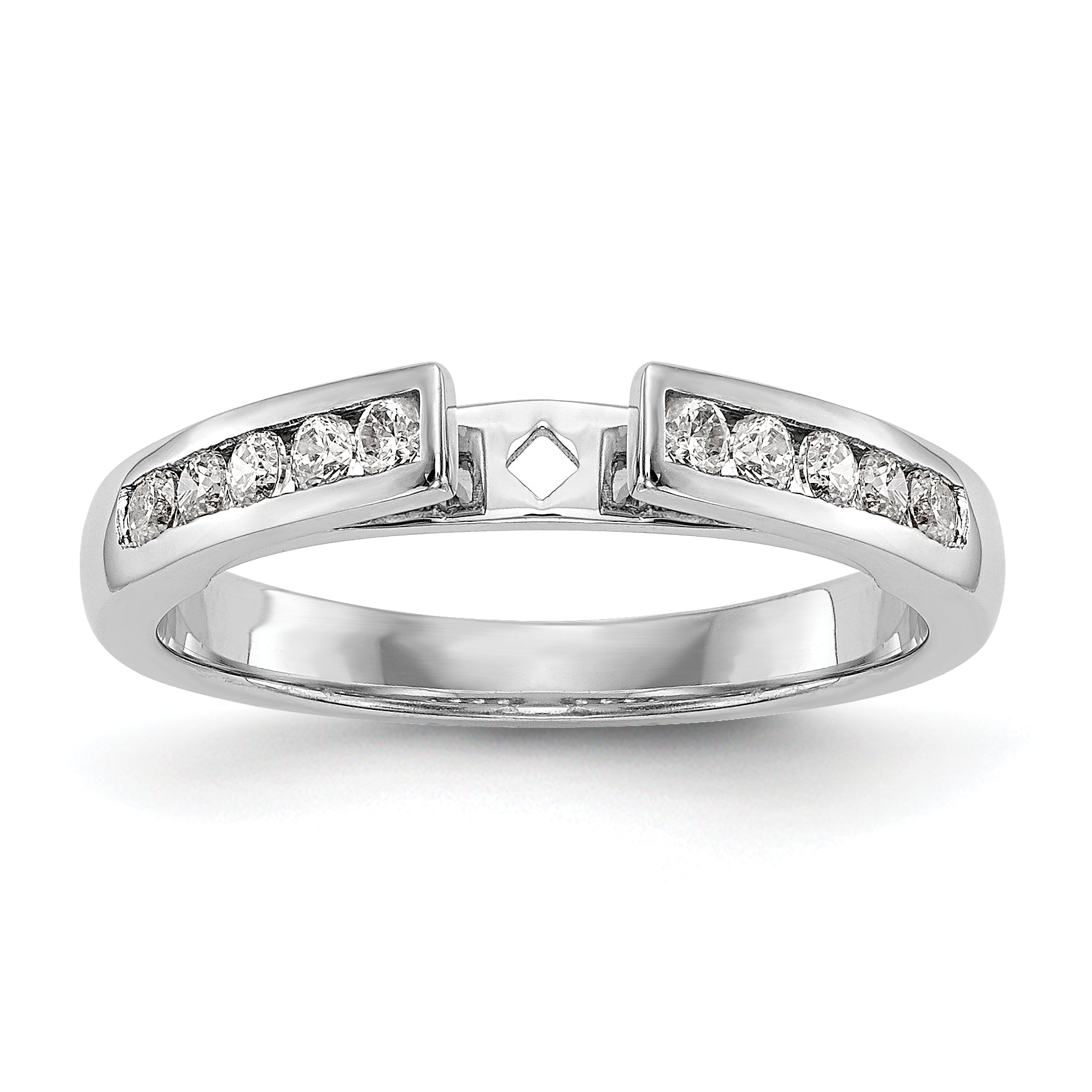 14k White Gold 1/5 carat Lab Grown Diamond VS/SI+ G+ Semi-Mount Pet Set Engagement Ring
