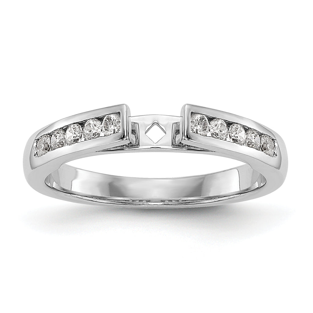 14k White Gold 1/5 carat Lab Grown Diamond VS/SI+ G+ Semi-Mount Pet Set Engagement Ring
