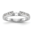 14k White Gold 1/5 carat Lab Grown Diamond VS/SI+ G+ Semi-Mount Pet Set Engagement Ring