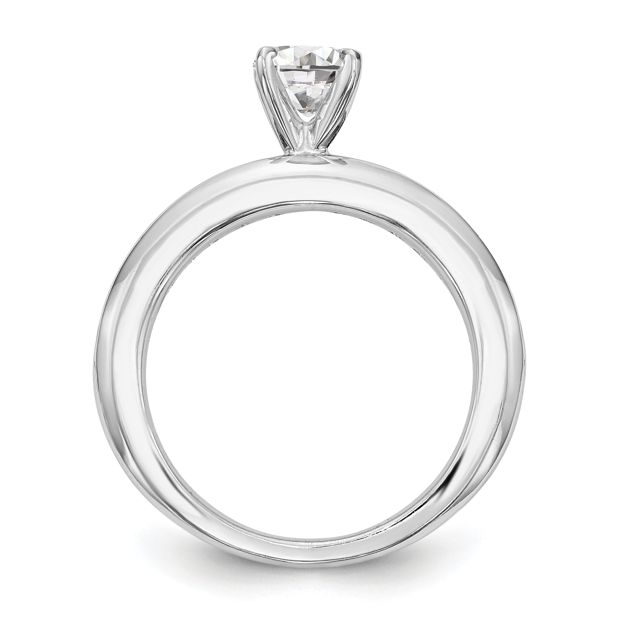 14K White Gold Lab Grown Diamond VS/SI+ G+ Complete Engagement Ring