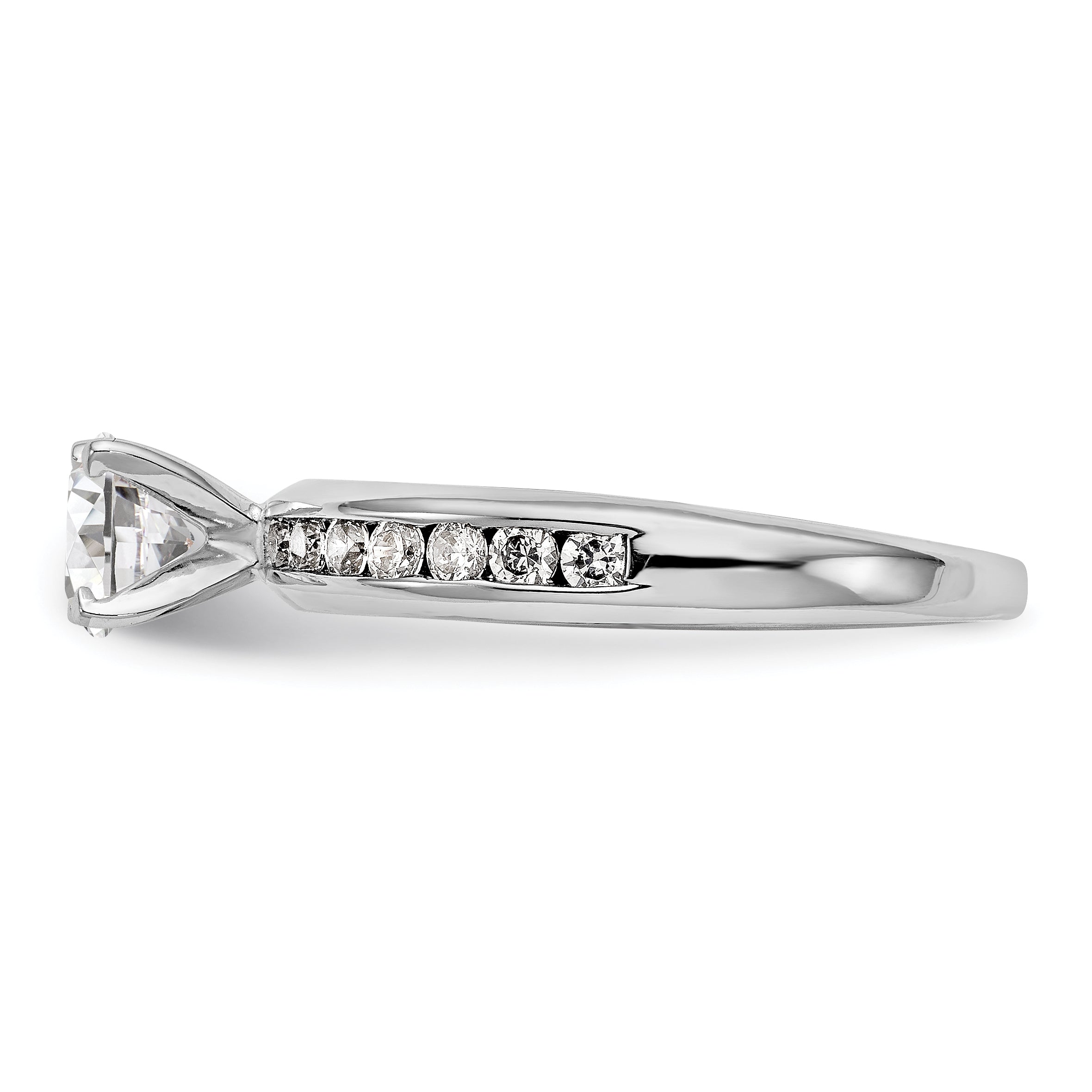 14K White Gold Lab Grown Diamond VS/SI+ G+ Complete Engagement Ring