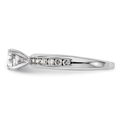 14K White Gold Lab Grown Diamond VS/SI+ G+ Complete Engagement Ring