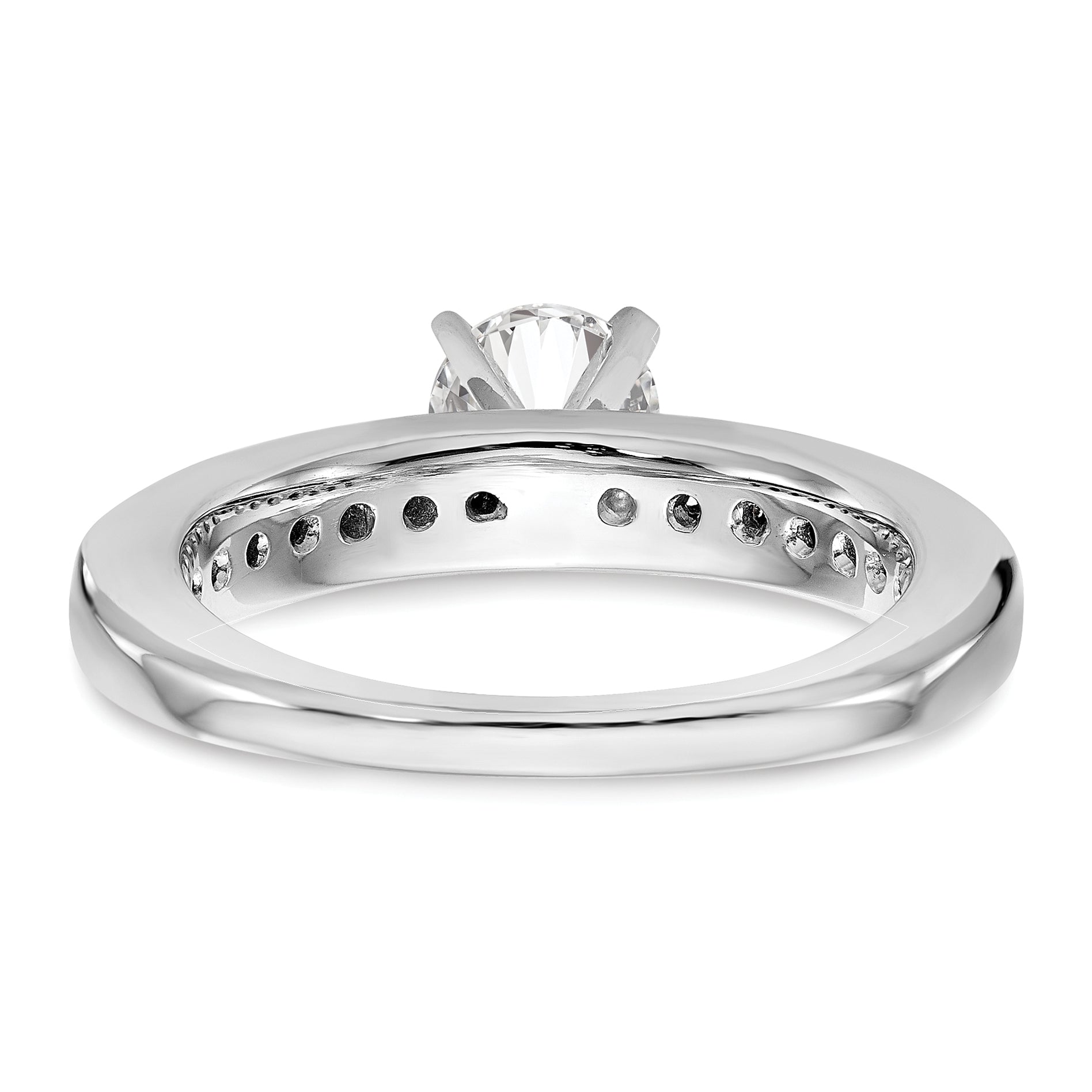 14K White Gold Lab Grown Diamond VS/SI+ G+ Complete Engagement Ring