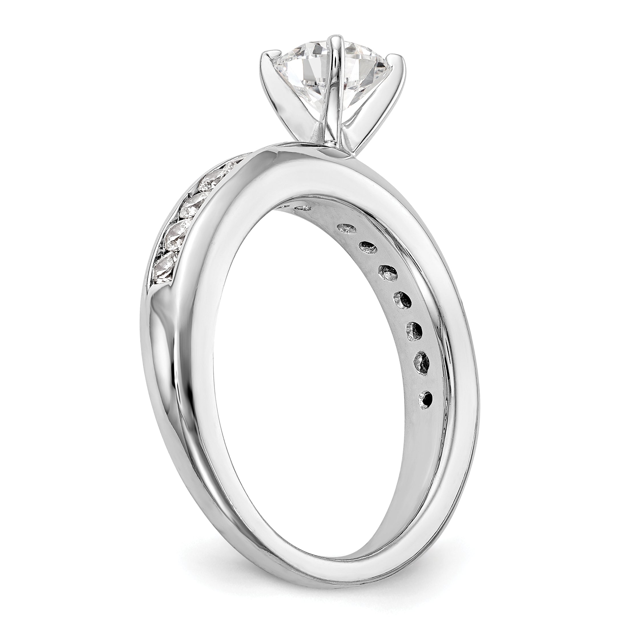 14K White Gold Lab Grown Diamond VS/SI+ G+ Complete Engagement Ring