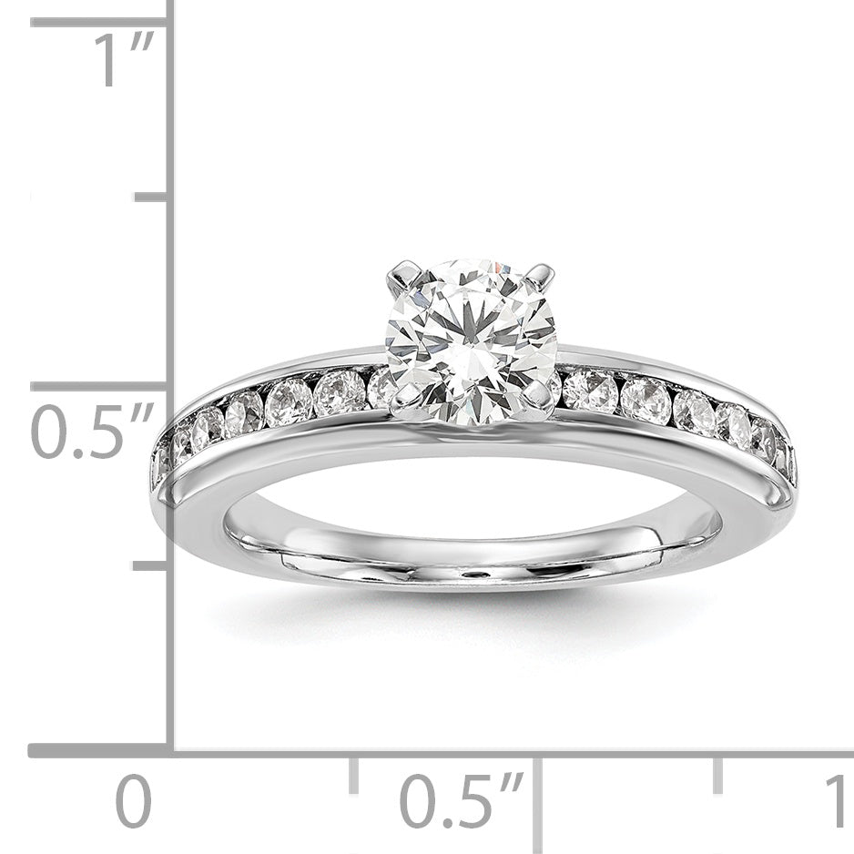 14K White Gold Lab Grown Diamond VS/SI+ G+ Complete Engagement Ring