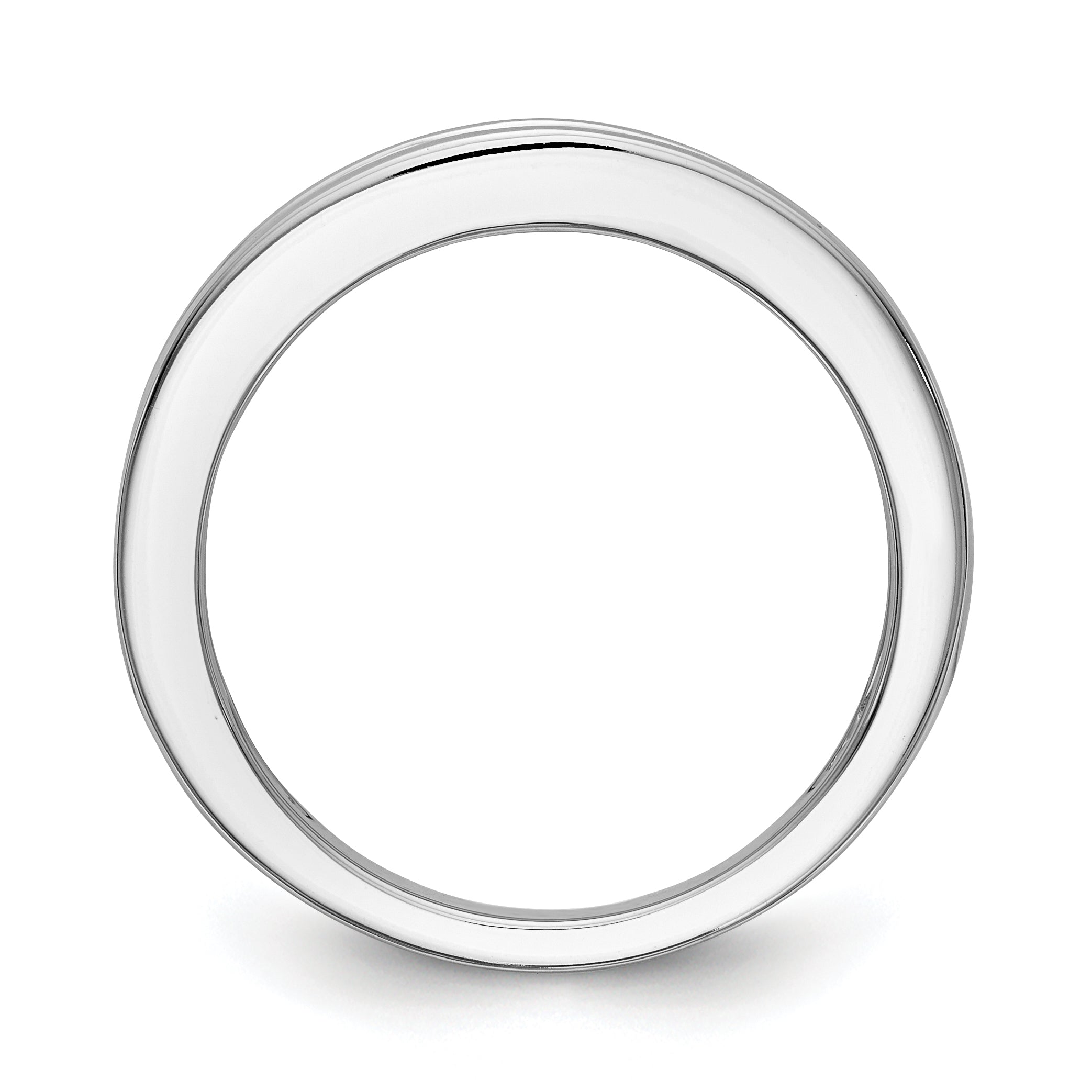 14k White Gold 1/2 carat Lab Grown Diamond VS/SI+ G+ Complete Wedding Band Secondary image