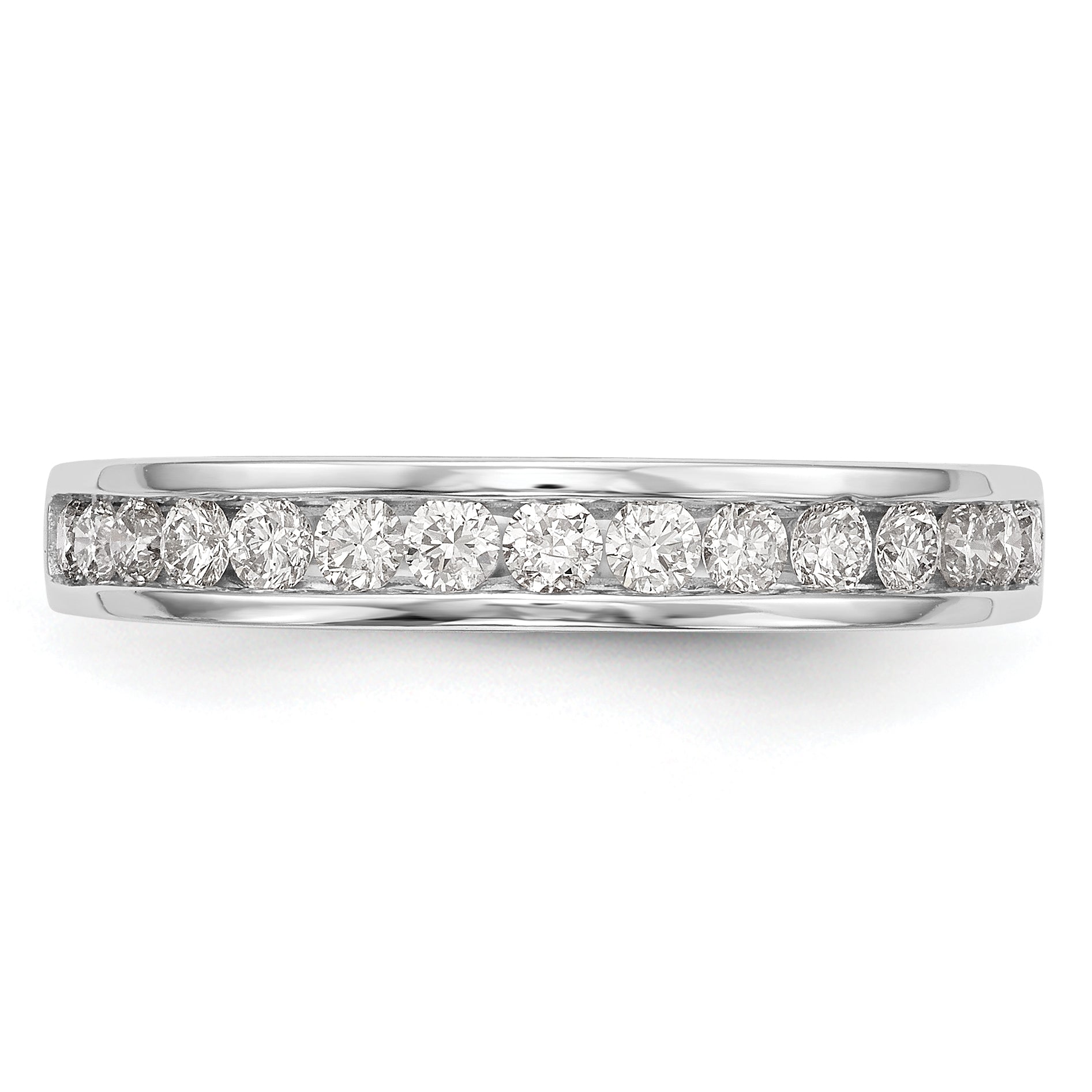 14k White Gold 1/2 carat Lab Grown Diamond VS/SI+ G+ Complete Wedding Band
