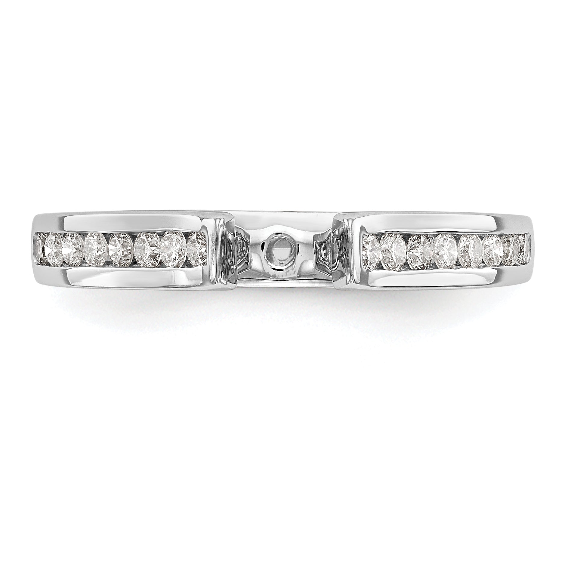 14k White Gold 1/4 carat Lab Grown Diamond VS/SI+ G+ Semi Mount Peg Set Engagement Ring