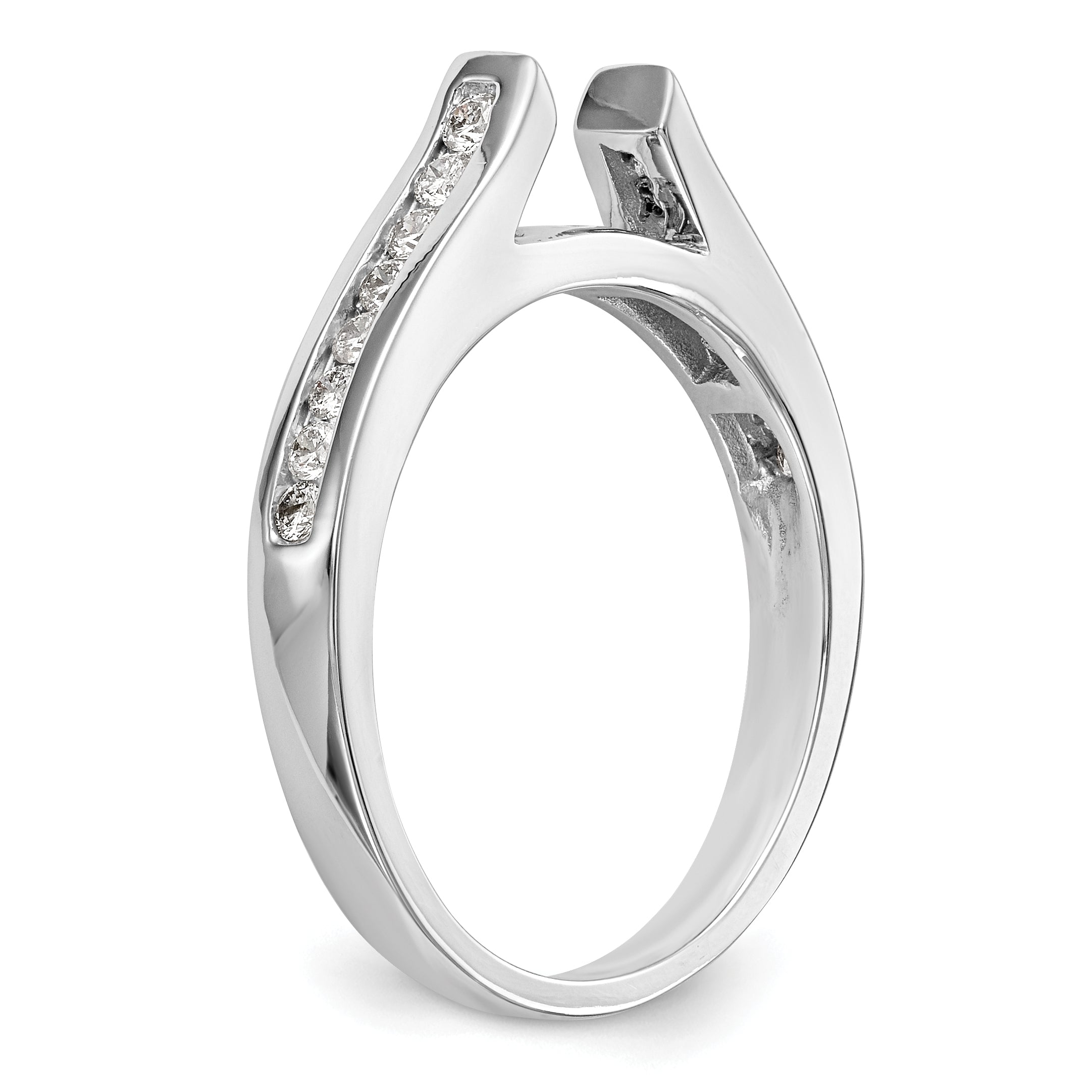 14k White Gold 1/4 carat Lab Grown Diamond VS/SI+ G+ Semi Mount Peg Set Engagement Ring