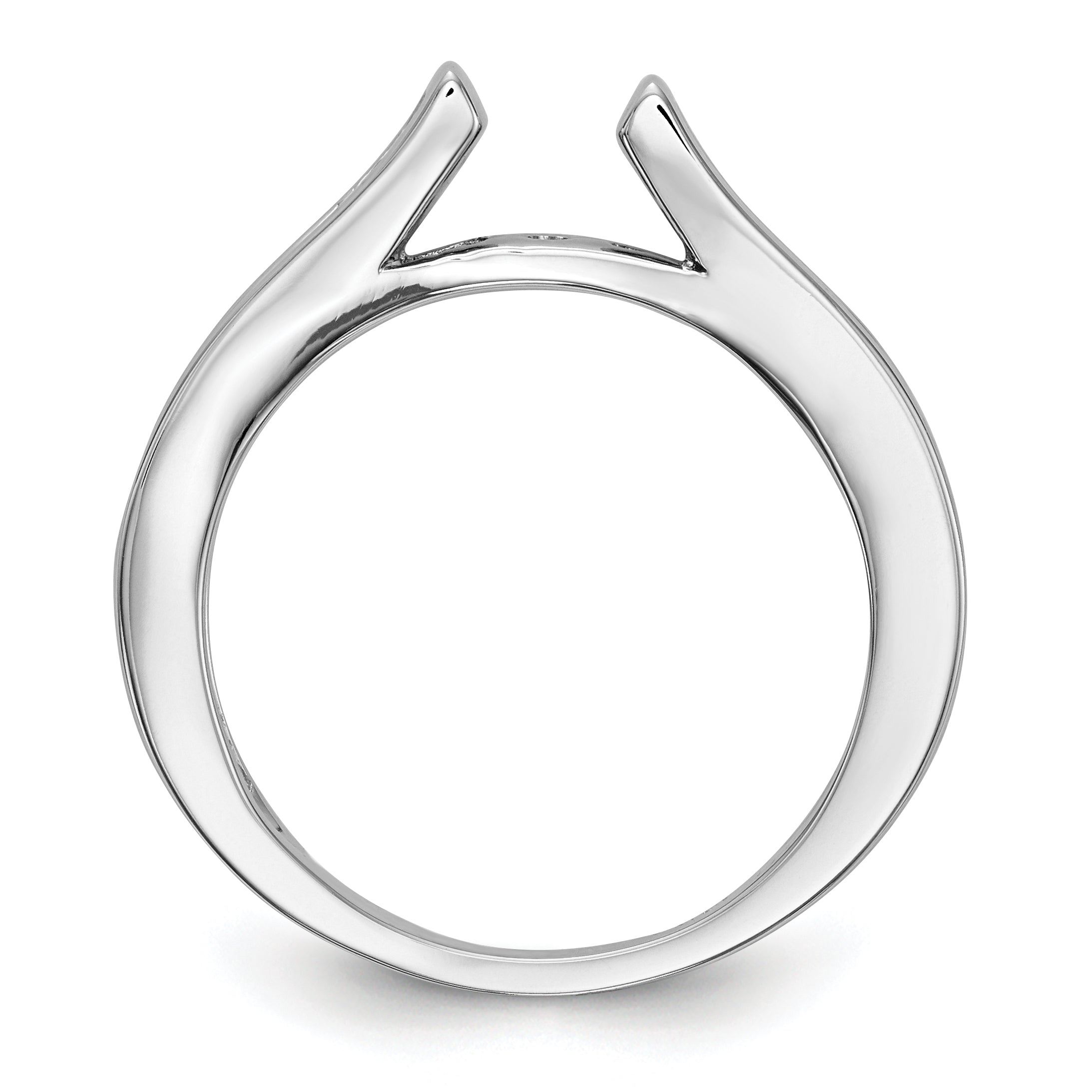 14k White Gold 1/3 carat Lab Grown Diamond VS/SI+ G+ Semi Mount Peg Set Engagement Ring
