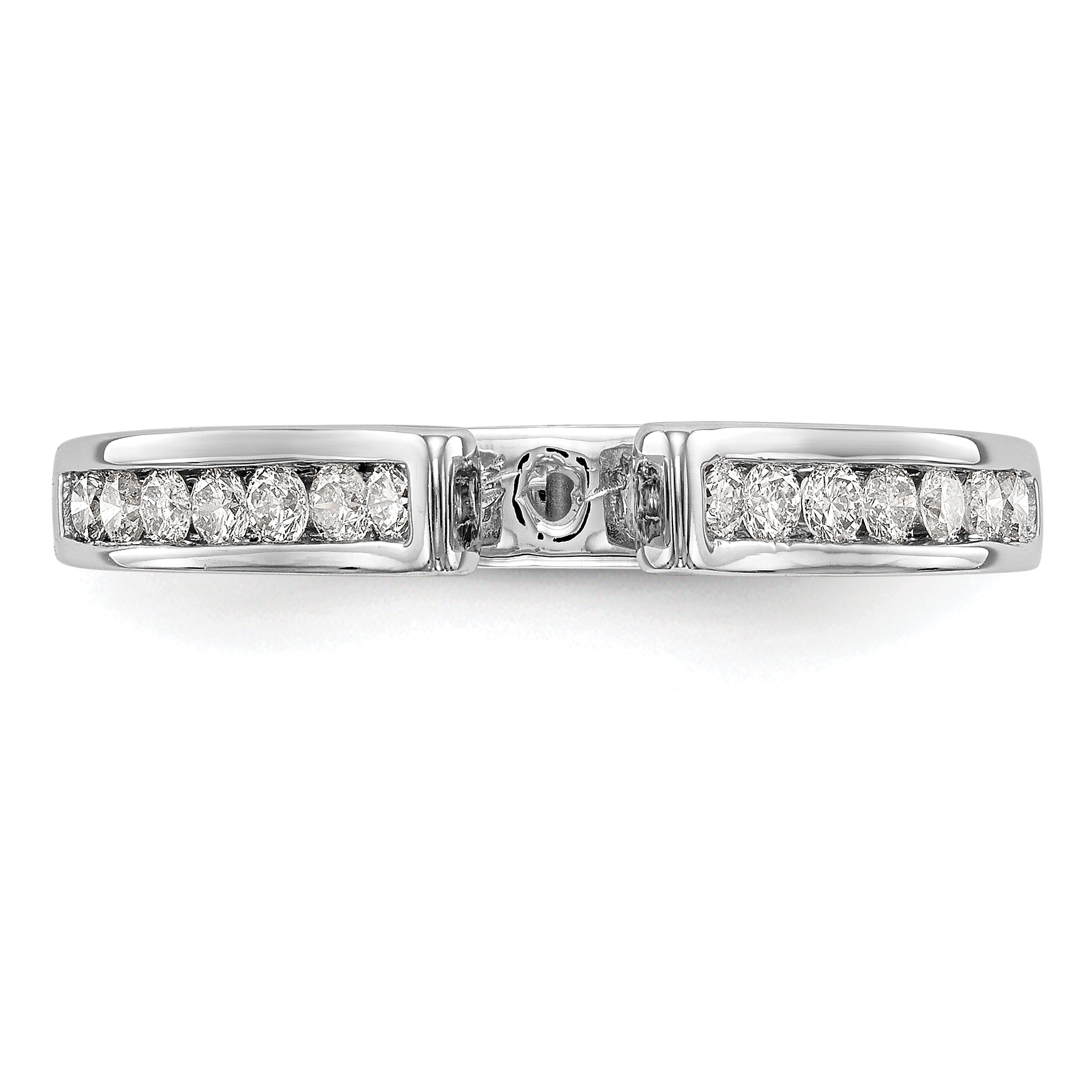 14k White Gold 1/3 carat Lab Grown Diamond VS/SI+ G+ Semi Mount Peg Set Engagement Ring