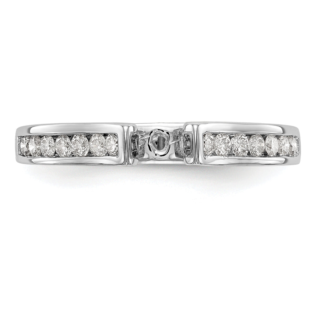 14k White Gold 1/3 carat Lab Grown Diamond VS/SI+ G+ Semi Mount Peg Set Engagement Ring