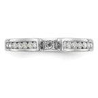 14k White Gold 1/3 carat Lab Grown Diamond VS/SI+ G+ Semi Mount Peg Set Engagement Ring