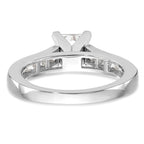 14k White Gold 1/3 carat Lab Grown Diamond VS/SI+ G+ Semi Mount Peg Set Engagement Ring