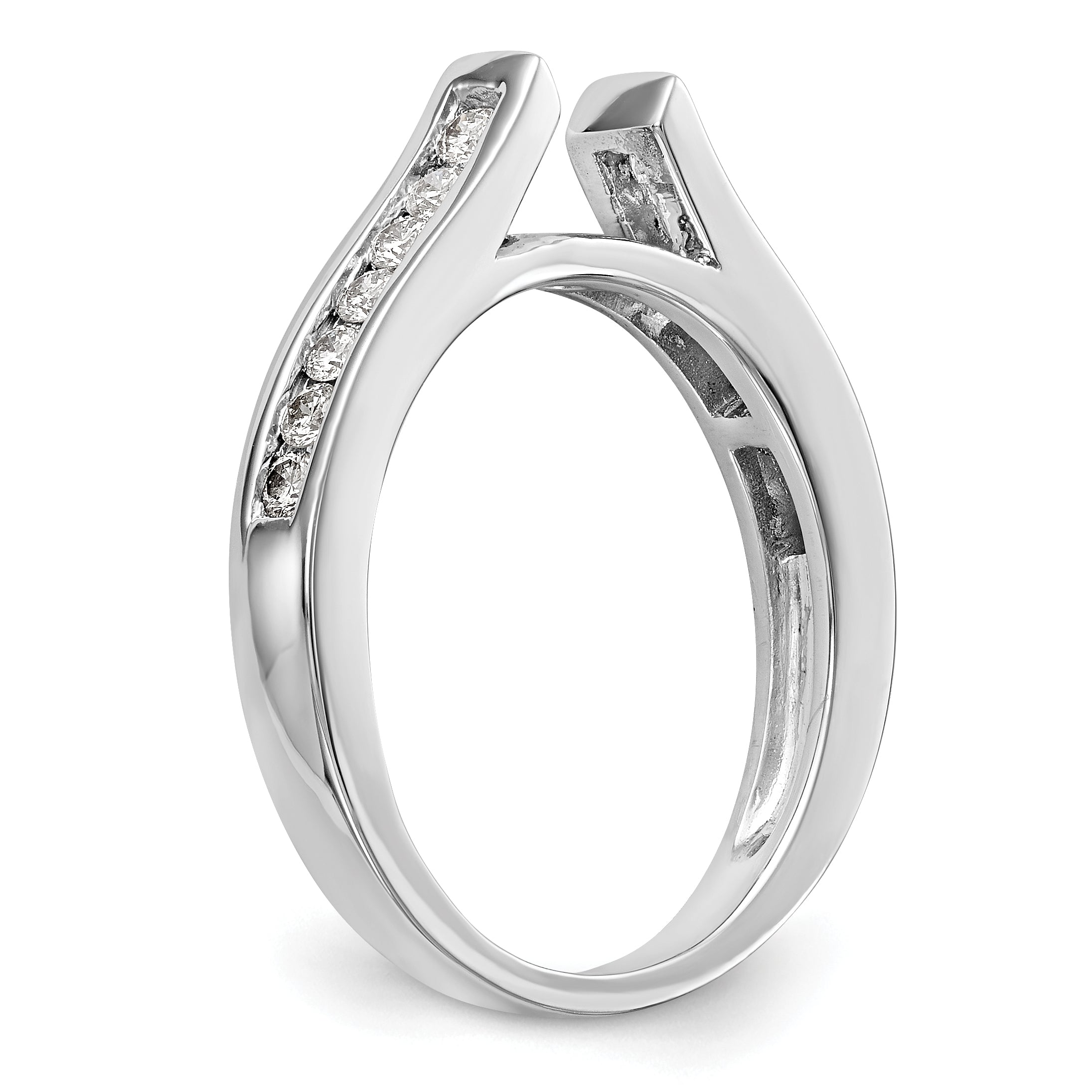 14k White Gold 1/3 carat Lab Grown Diamond VS/SI+ G+ Semi Mount Peg Set Engagement Ring