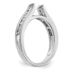 14k White Gold 1/3 carat Lab Grown Diamond VS/SI+ G+ Semi Mount Peg Set Engagement Ring