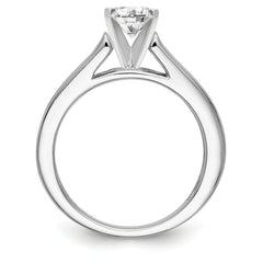 14k White Gold 1/2 carat Lab Grown Diamond VS/SI+ G+ Semi Mount Peg Set Engagement Ring