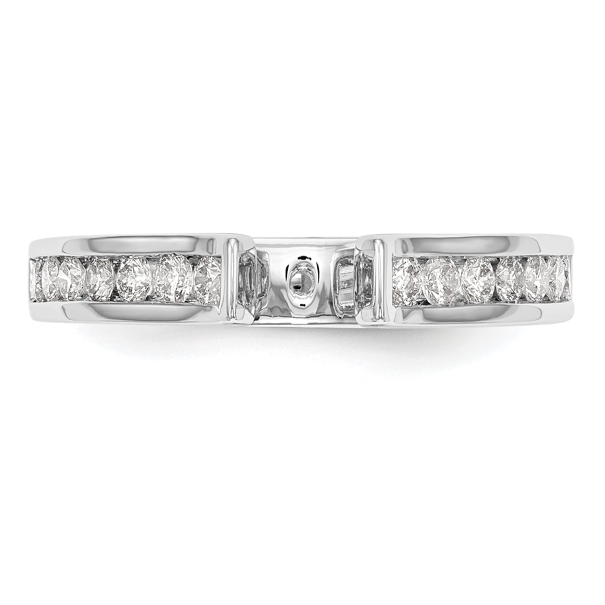14k White Gold 1/2 carat Lab Grown Diamond VS/SI+ G+ Semi Mount Peg Set Engagement Ring