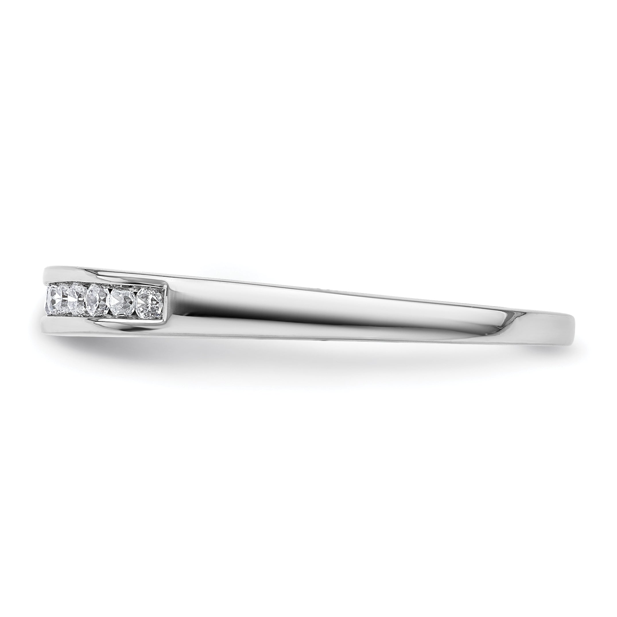 14k White Gold 1/8 carat Lab Grown Diamond VS/SI+ G+ Complete Wedding Band